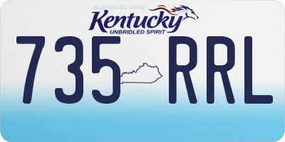 KY license plate 735RRL