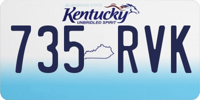 KY license plate 735RVK