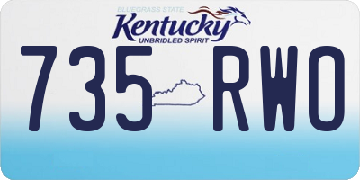 KY license plate 735RWO