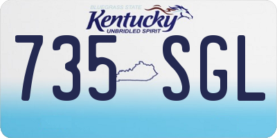 KY license plate 735SGL