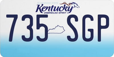 KY license plate 735SGP