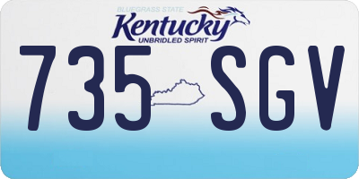 KY license plate 735SGV
