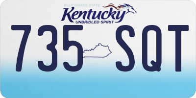 KY license plate 735SQT
