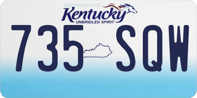 KY license plate 735SQW