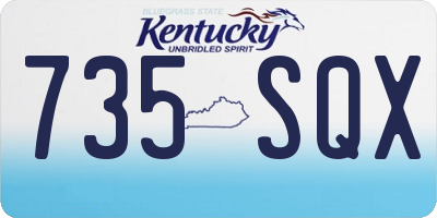KY license plate 735SQX