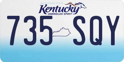 KY license plate 735SQY