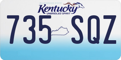 KY license plate 735SQZ