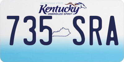 KY license plate 735SRA