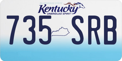 KY license plate 735SRB