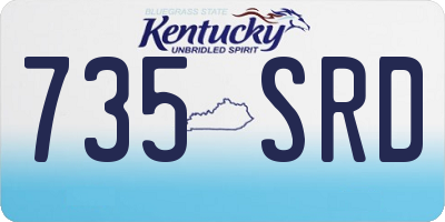 KY license plate 735SRD