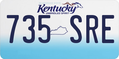 KY license plate 735SRE