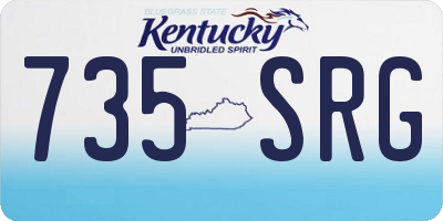 KY license plate 735SRG