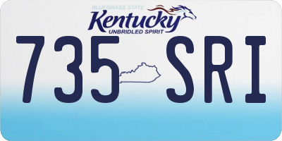 KY license plate 735SRI