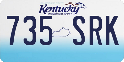 KY license plate 735SRK