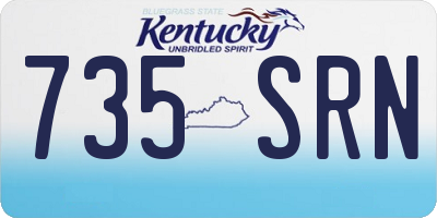 KY license plate 735SRN