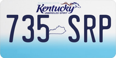KY license plate 735SRP