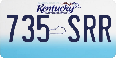 KY license plate 735SRR