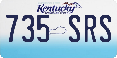 KY license plate 735SRS
