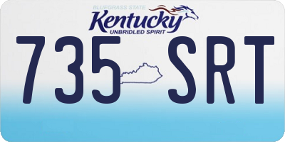 KY license plate 735SRT