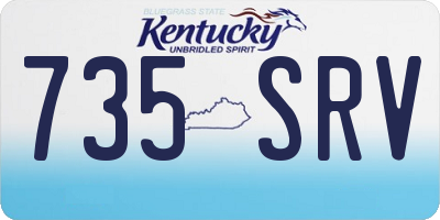 KY license plate 735SRV