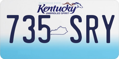 KY license plate 735SRY
