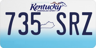 KY license plate 735SRZ