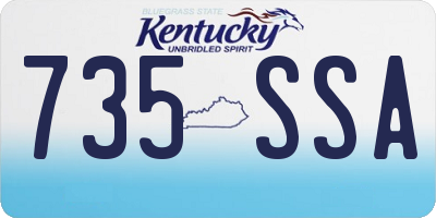 KY license plate 735SSA