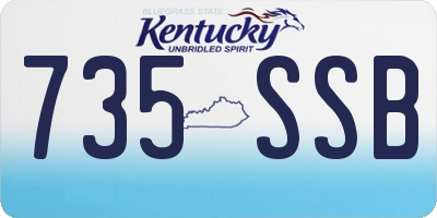 KY license plate 735SSB