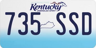 KY license plate 735SSD