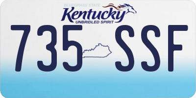 KY license plate 735SSF