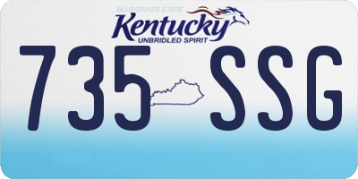 KY license plate 735SSG