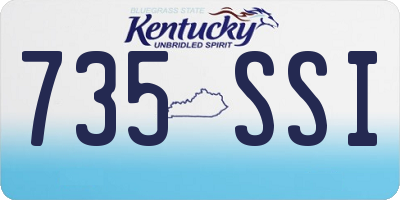 KY license plate 735SSI