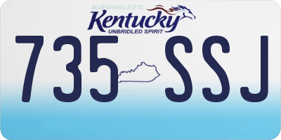KY license plate 735SSJ