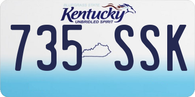 KY license plate 735SSK