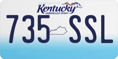 KY license plate 735SSL