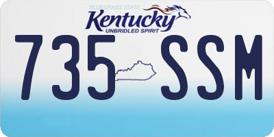 KY license plate 735SSM