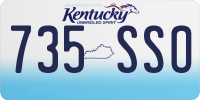 KY license plate 735SSO