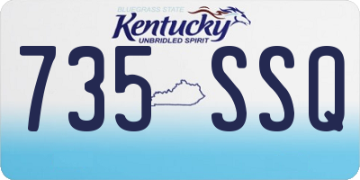 KY license plate 735SSQ