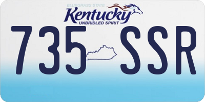 KY license plate 735SSR