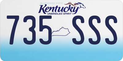 KY license plate 735SSS