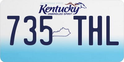 KY license plate 735THL