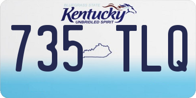 KY license plate 735TLQ