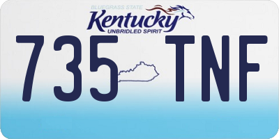 KY license plate 735TNF