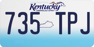 KY license plate 735TPJ