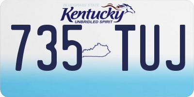 KY license plate 735TUJ