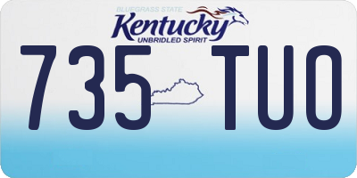 KY license plate 735TUO