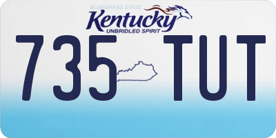 KY license plate 735TUT