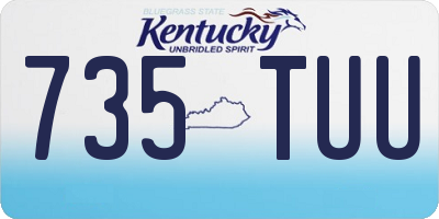 KY license plate 735TUU