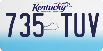 KY license plate 735TUV