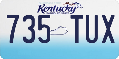 KY license plate 735TUX